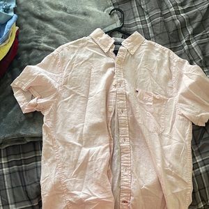 L Pink Tommy Hilfiger pink button down